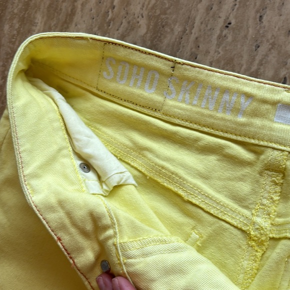 DKNY Jeans. Yellow Denim. Soho Slim. Size 2. 
Gently used. - Picture 3 of 11